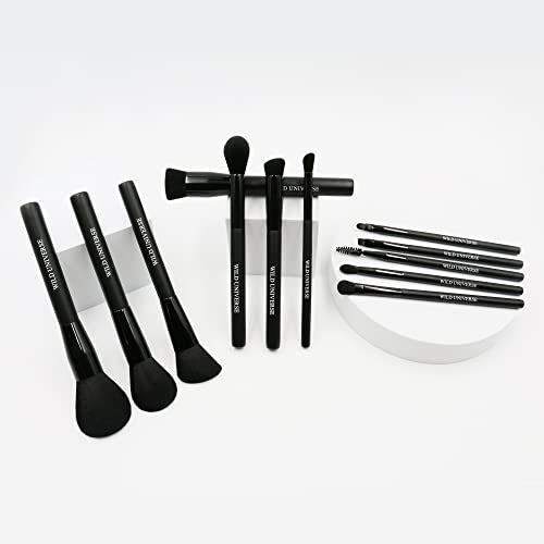 Wild Universe Professional Makeup Brushes 12 Pcs, Premium & Synthetic, Kabuki...