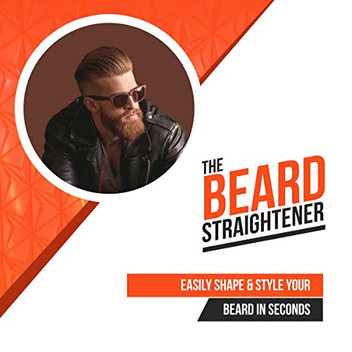 Beard Straightener for Men, 2 in 1 for Beard & Hair- Anti-Scalding, Ionic Tec...