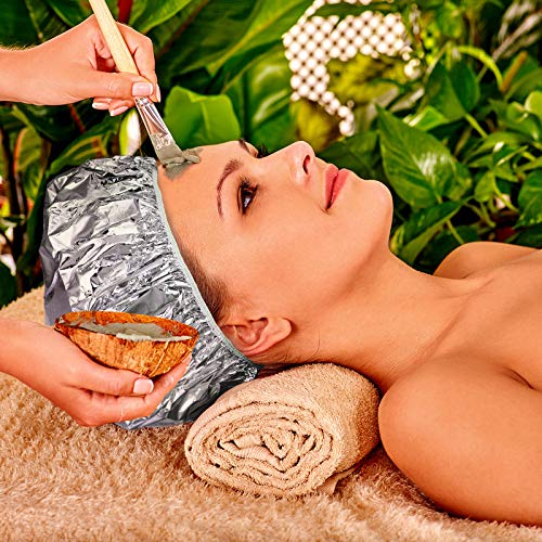 12 Pieces Aluminum Foil Deep Conditioning Caps Reusable Hair Processing Caps ...