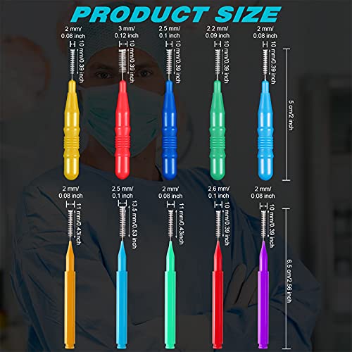 350 Pieces Floss Braces Brush Interdental Brush Teeth Toothpicks Cleaners Sof...