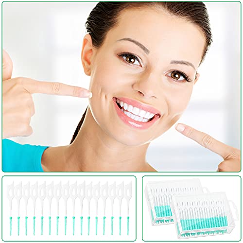 350 Pieces Floss Braces Brush Interdental Brush Teeth Toothpicks Cleaners Sof...