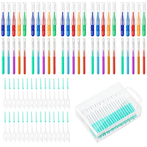 350 Pieces Floss Braces Brush Interdental Brush Teeth Toothpicks Cleaners Sof...