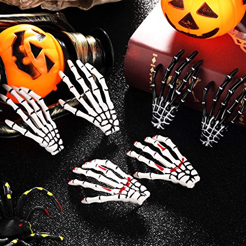 6 Pieces Skeleton Hands Bone Hair Clips Claws Skull Hand Hair Clip Hairpin Zo...