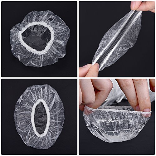 Clear Disposable Ear Protectors Waterproof Ear Covers for Hair Dye, Shower, B...