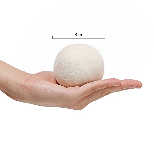 WilPoem High Grade Wool Dryer Balls-100% Organic Premium New Zealand Wool-Red...