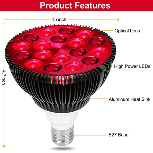 Windeer Red Light Therapy Lamp, 18 LEDs 45W Infrared Light Therapy Device, 66...