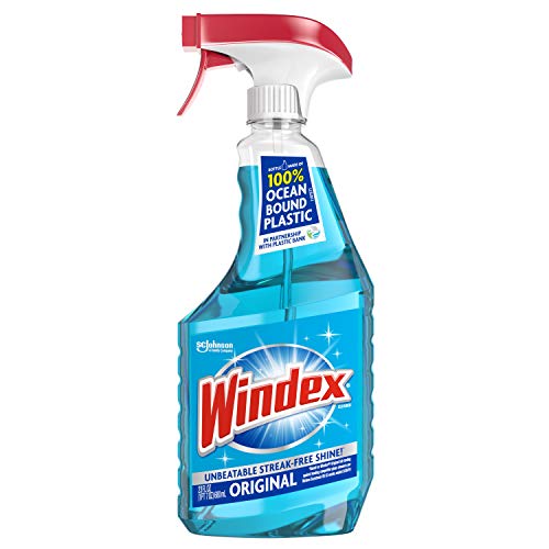 Windex Glass and Window Cleaner Spray Bottle, Bottle Made from 100% Recycled ...