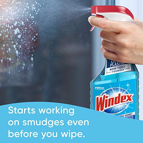 Windex Glass and Window Cleaner Spray Bottle, Bottle Made from 100% Recycled ...