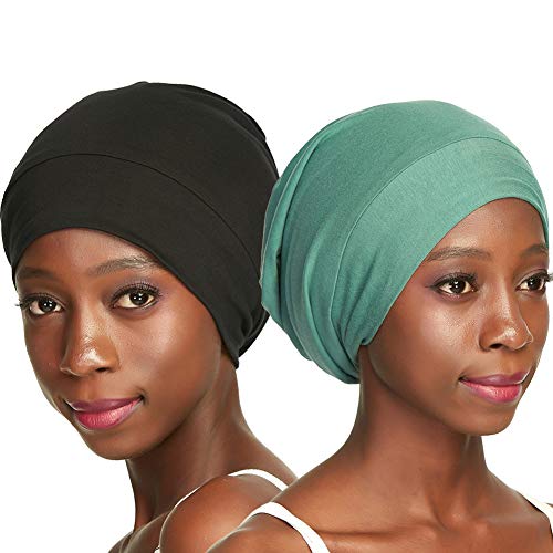 Satin Silk Sleeping cap,Cotton Headwear for Black Women Curly Natural Hair