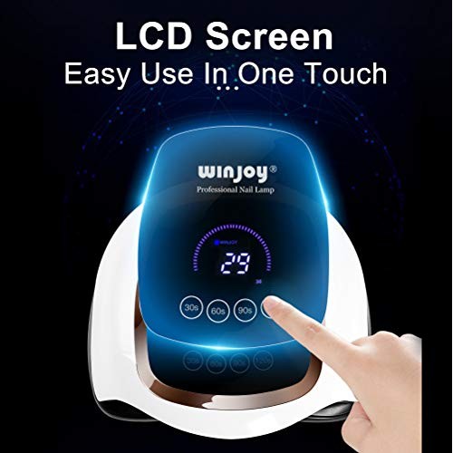 Gel UV LED Nail Lamp, 168W UV LED Nail Dryer for Gel Polish with 4 Timer Sett...