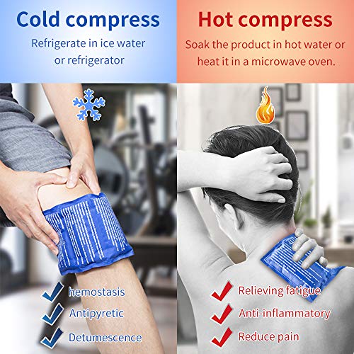Gel Ice Packs for Injuries- Adjustable Wrap for Pain Relief Ice Pack+Heat Pac...