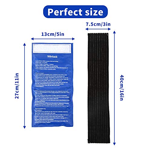 Gel Ice Packs for Injuries- Adjustable Wrap for Pain Relief Ice Pack+Heat Pac...