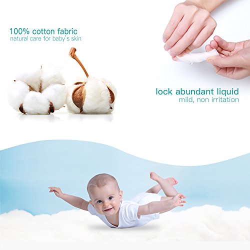 Unscented Baby Saline Wet Wipe, 100% Cotton, Individual Foil Package, Sterili...