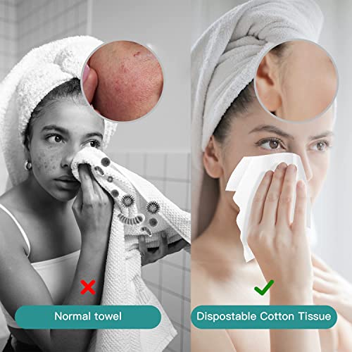 Winner Disposable Face Towels, OEKO-Tex Safety Certified Cotton, Chemical-fre...