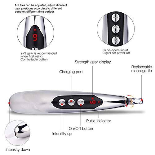 Acupuncture Pen USB Rechargeable, Electronic Acupuncture Pen Pain Relief Tool...
