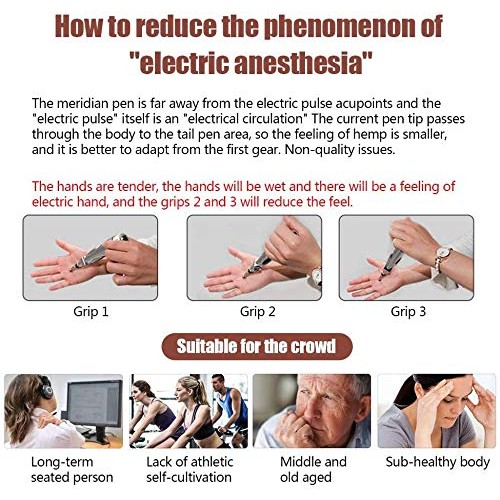 Acupuncture Pen USB Rechargeable, Electronic Acupuncture Pen Pain Relief Tool...