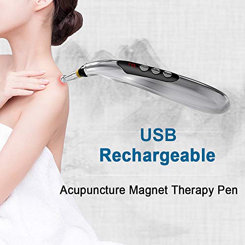 Electronic Acupuncture Pen, USB Rechargeable Pain Relief Electric Meridians E...
