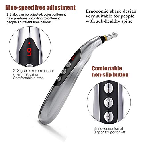 Electronic Acupuncture Pen, USB Rechargeable Pain Relief Electric Meridians E...