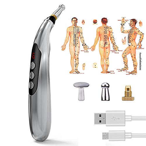 Electronic Acupuncture Pen, USB Rechargeable Pain Relief Electric Meridians E...