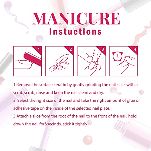 Winnwing Coffin Press on Nails with Designs Glossy Medium Length Acrylic Fake...