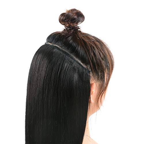 WINSKY 18" Half Wig Real Human Hair Extensions Clip in For Women - Silky Stra...