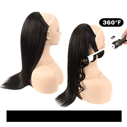 WINSKY 18" Half Wig Real Human Hair Extensions Clip in For Women - Silky Stra...