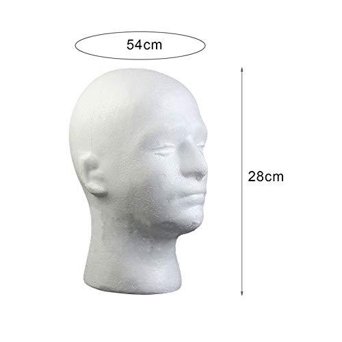 wirlsweal ale Mannequin Head, Model Lightweight Sturdy Styrofoam Durable Foam...