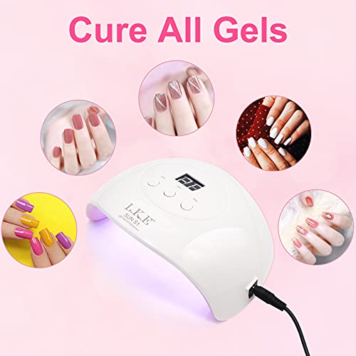 UV Light for Nails,UV LED Nail Lamp,Wisdompark Nail Dryer 72 W Professional N...