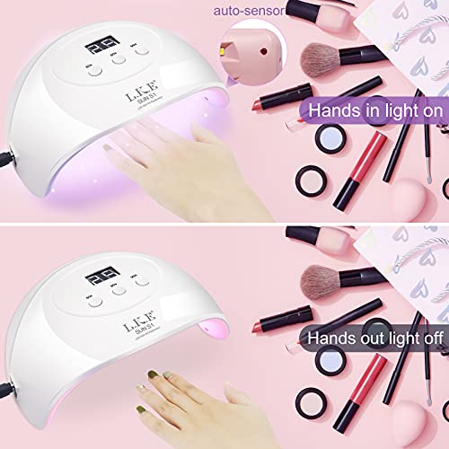 UV Light for Nails,UV LED Nail Lamp,Wisdompark Nail Dryer 72 W Professional N...