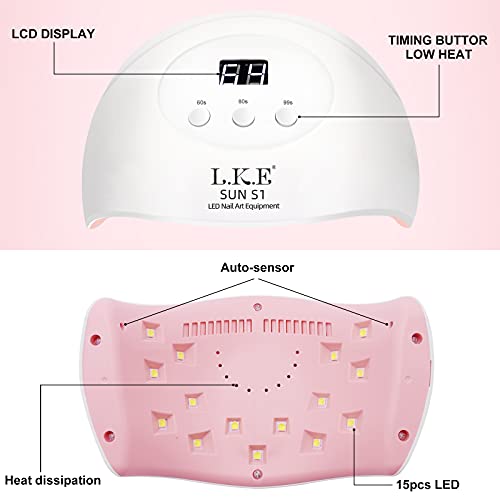 UV Light for Nails,UV LED Nail Lamp,Wisdompark Nail Dryer 72 W Professional N...