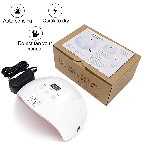 UV Light for Nails,UV LED Nail Lamp,Wisdompark Nail Dryer 72 W Professional N...