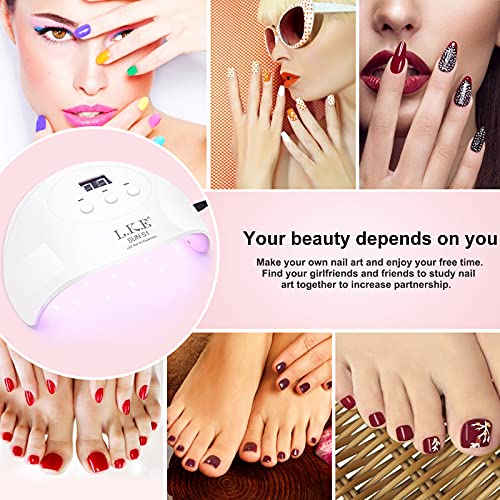 UV Light for Nails,UV LED Nail Lamp,Wisdompark Nail Dryer 72 W Professional N...