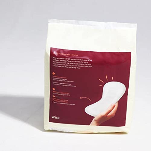 WiseWear Maximum Absorbency Incontinence Pads for Women, Long Size, 56 Count ...