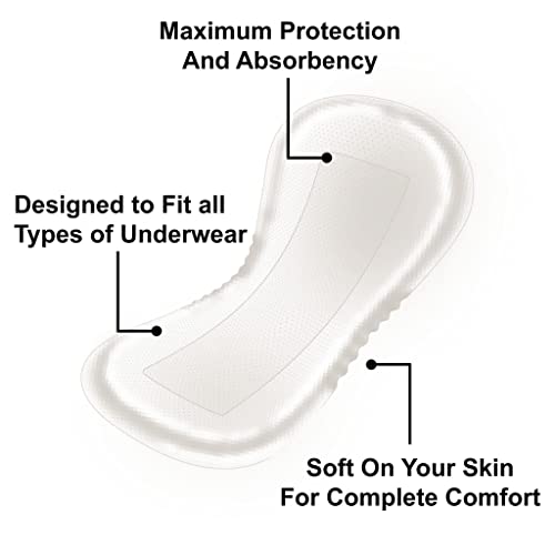 WiseWear Maximum Absorbency Incontinence Pads for Women, Long Size, 56 Count ...
