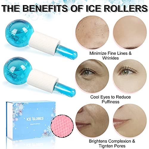 Beauty Ice Roller Globes Facial Roller Cold Skin Massagers, Cooling Globes Fo...