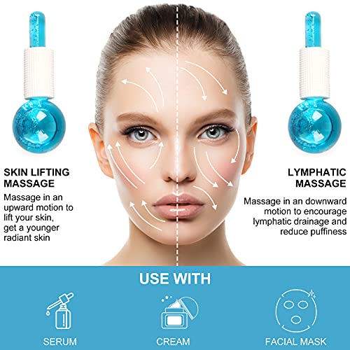Beauty Ice Roller Globes Facial Roller Cold Skin Massagers, Cooling Globes Fo...