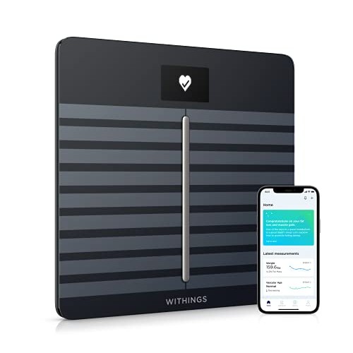 Withings Body Cardio – Premium Wi-Fi Body Composition Smart Scale, Tracks Hea...