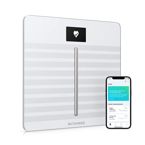 Withings Body Cardio – Premium Wi-Fi Body Composition Smart Scale, Tracks Hea...
