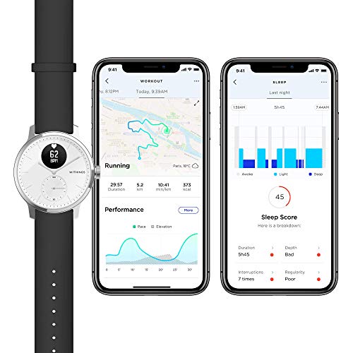 Withings ScanWatch - Hybrid Smartwatch with ECG, Heart Rate Sensor and Oximet...