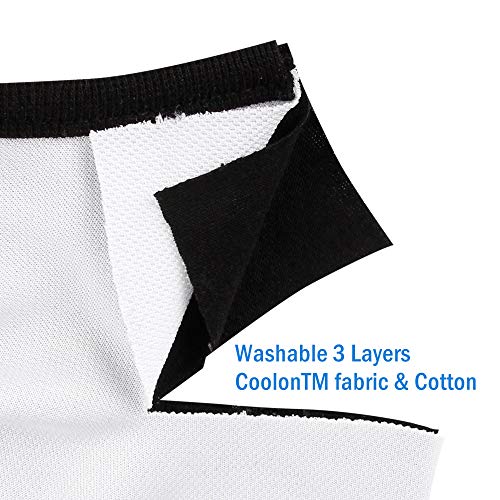 WITHMOONS 3PCS Cotton Face Mouth Mask Cool Mesh Cloth 3 Layers Facial Reusabl...