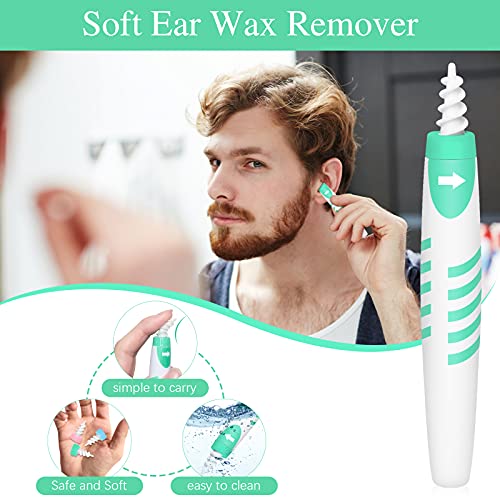 Ear Wax Removal, Spiral Soft Ear Wax Remover, Ear Wax Removal Tool with 16 Wa...