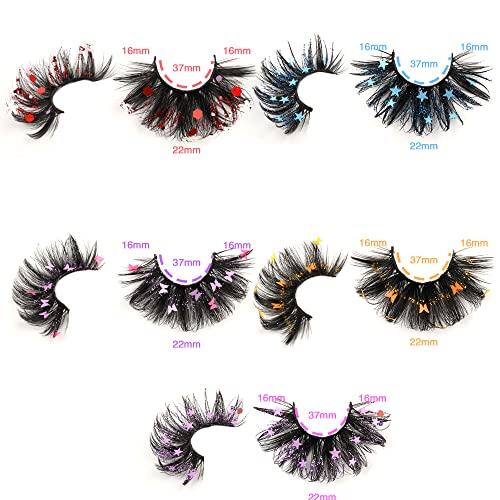 wiwoseo False Eyelashes Fluffy Wispy Faux Mink Lashes Valentines Festival Sty...