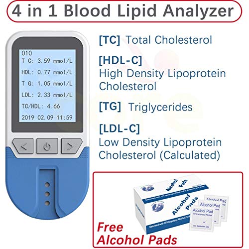 WJYLM Blood Tester for Accurate Measurement, 4in1 Lipid Analyzer Total Choles...