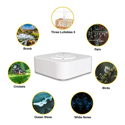 Portable Sound Machine, Wlitqukk 50 Hours Long Lasting White Noise Machine fo...