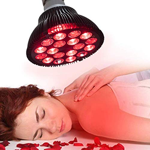 Wolezek Red Light Therapy, 18 LEDs Red Light Therapy Bulb with 660nm Red and ...