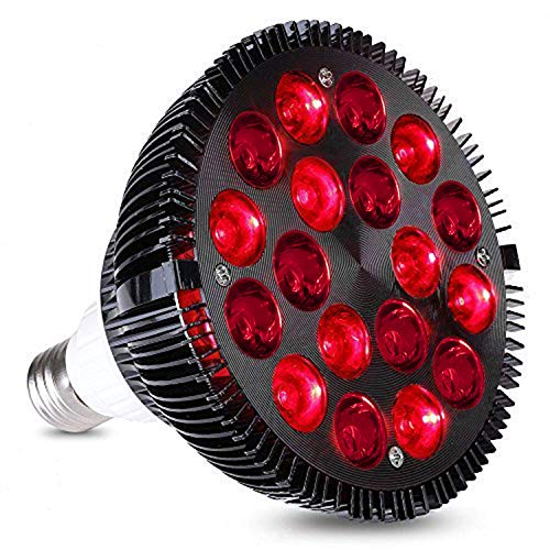 Wolezek Red Light Therapy, 18 LEDs Red Light Therapy Bulb with 660nm Red and ...