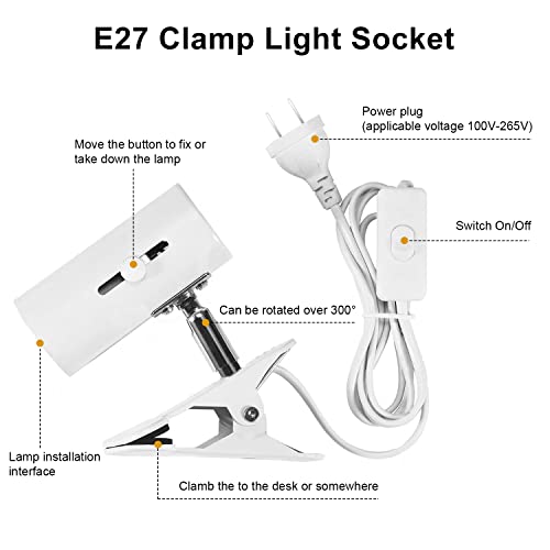 Wolezek Red Light Therapy Lamp with Lamp Holder, 660nm Red and 850nm Near Inf...