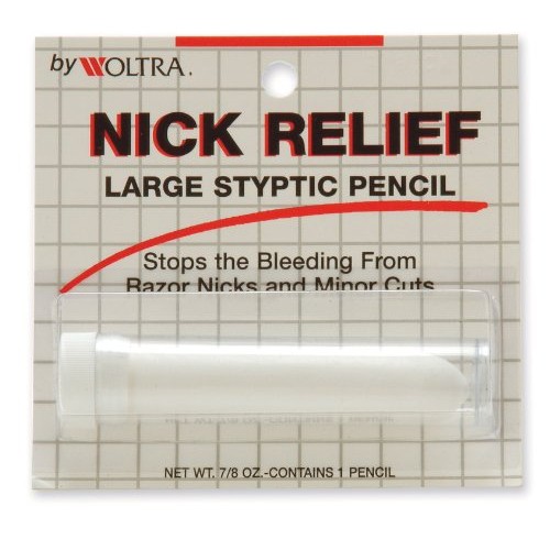 Woltra Nick Relief Large Styptic Pencil, 0.875-Ounce (Pack of 12)