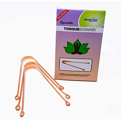 Wonder Care - 100% Copper Tongue Scraper Tongue cleaner Ayurvedic for Optimal...