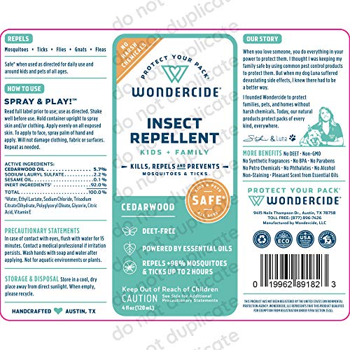 Wondercide - Mosquito, Tick, Fly, and Insect Repellent with Natural Essential...